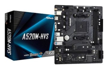 Asr ASRock A520M-HVS matična plošča, Socket AM4, Micro ATX