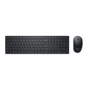 DELL DELL Pro Keyboard and Mouse - KM5221W - US International (QWERTY) - Črna