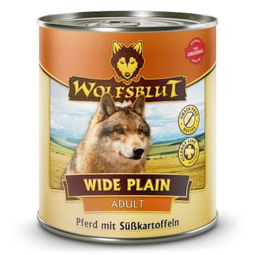 Wide WOLFSBLUT Wide Plain Horse 800g mokra hrana za pse, z račjim mesom