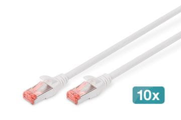 Digitus Digitus DN-95101-5M-W omrežni kabel Cat 6 S/FTP 5m, bel, komplet 10 kosov