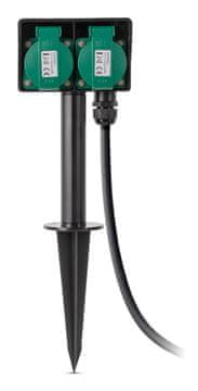 ENTAC Entac Garden Socket Extension Cord O1S 2 Sockets 5m IP44