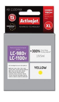 ActiveJet Activejet AB-1100YNX črnilo (nadomestilo za Brother LC1100Y/980Y), rumeno, 19.5 ml