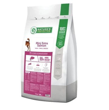 NATURE'S PROTECTION Mini Extra losos - suha hrana za pse - 7,5kg
