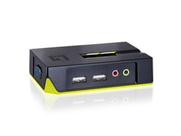 Level One LevelOne 2-portni KVM stikalo USB VGA z zvokom, zelena/črna