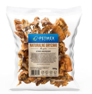 slomart PETMEX Svinjski trakovi za žvečenje za pse, 500g
