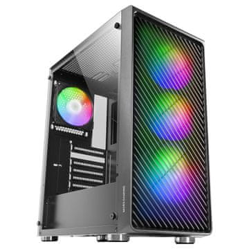 Tac Mars Gaming MC-F ATX Gaming ohišje, steklena stranica, 4x ARGB ventilatorji