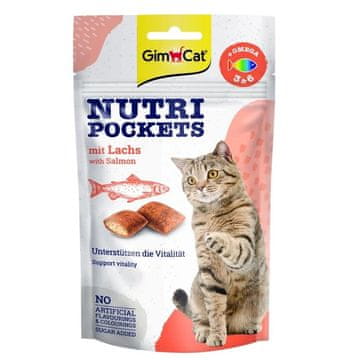 GMC Gimcat Nutri Pockets Pasje priboljške z lososom, 60g