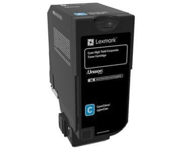 LEX Lexmark 74C2HCE Toner, Original, Cyan, XL