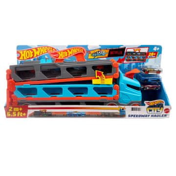HOT Hot Wheels City Speedwaly Hauler Tovornjak s 3 igralnimi avtomobili
