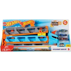 HOT Hot Wheels City Speedwaly Hauler Tovornjak s 3 igralnimi avtomobili