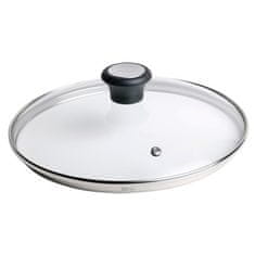Tefal Pokrov za tefal posodo Okrogel 26 cm, Nerjaveče jeklo, Prozoren