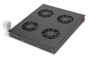 Digitus Digitus DN-19 FAN-4 ventilatorska enota za 483 mm (19") omare, črna