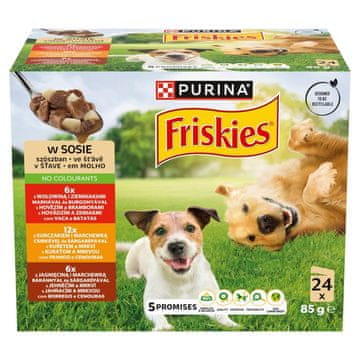 Purina PUI Pasja hrana Friskies v omaki, mokra, 24x85g