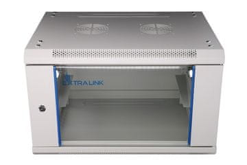 Extē Extralink Rackmount omarica 6U 600x600 mm, siva, za stensko montažo