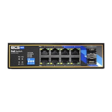 slomart BCS BCS-B-ISP08G-2SFP omrežni stikalo, 8x Gigabit PoE+, 2x SFP