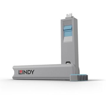 Lindy Lindy USB Type-C blokator vrat, komplet 4 kosov, modra