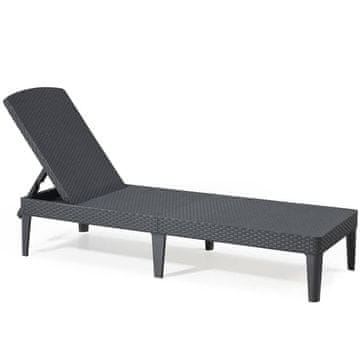 Zunanji ležalnik KETER POLY RATTAN LOUNGER JAIPUR GRAPHITE