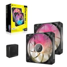 Corsair Corsair iCUE LINK RX140 MAX RGB ventilator za ohišje 14 cm črn komplet 2 kos