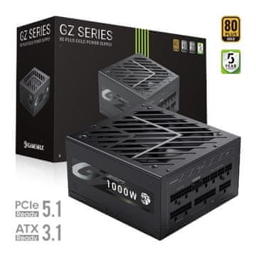 slomart Gamemax GZ 1000G napajalnik 1000W Gold, popolnoma modularen