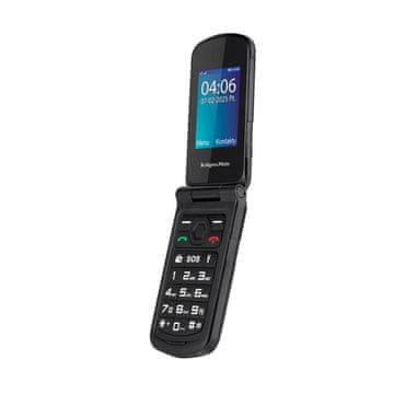 Kruger & Matz Iron 5 Flip 4G IP68/IP69K telefon, črn