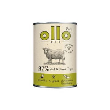 Pure OLLO Pure Beef and Green tripe - Mokra hrana za pse s govedino in zelenim vampi - 850 g