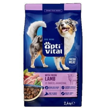 slomart OPTIVITAL Suha pasja hrana z jagnjetino, 2.4kg