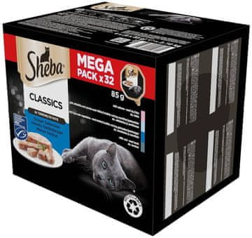 Sheba SHEBA Classics Ocean Selection pašteta za mačke, 32 x 85 g