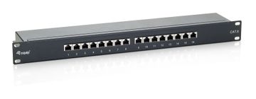 Equip Equip 16-portni FTP patch panel Cat.6, črn, 1U, RJ-45