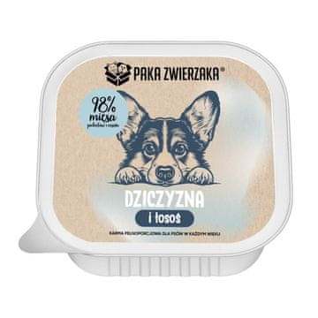 Paka Zwierzaka PAKA ZWIERZAKA Mokra pasja hrana, Game and salmon, 150g