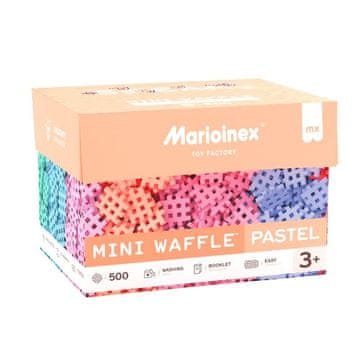 Marioinex Mini Waffle building blocks, 500 pieces, pastel colours