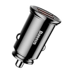 BASEUS Avto polnilec Baseus AB30BK, 2x USB, črn