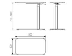 Desk Unique LAPTOP DESK pisalna miza, črna