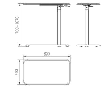 Desk Unique LAPTOP DESK pisalna miza, bela