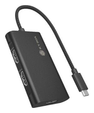 IcyBox ICY BOX IB-AC6230-C3 adapter USB-C na 3x HDMI, 144 Hz