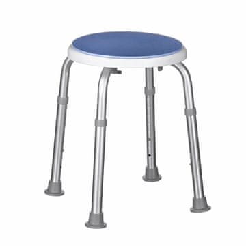 slomart Okroglo aluminijasto tuš sedalo AIV, belo/modro/sivo