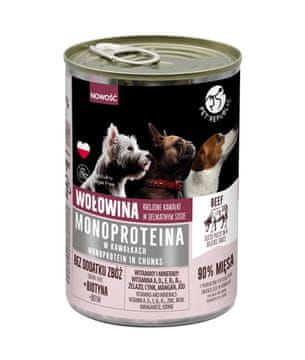 PET PET REPUBLIC Monoprotein Govedina - mokra hrana za pse - 400g