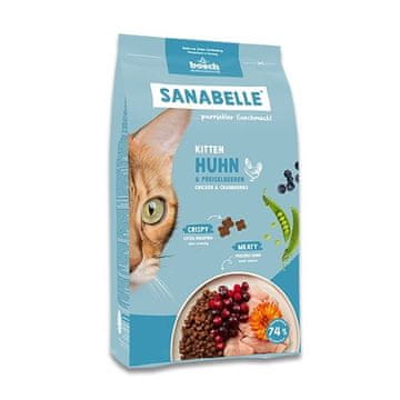 Bosch BOSCH Sanabelle Life Kitten piščanec & brusnice - suha hrana za mačke, 8 kg