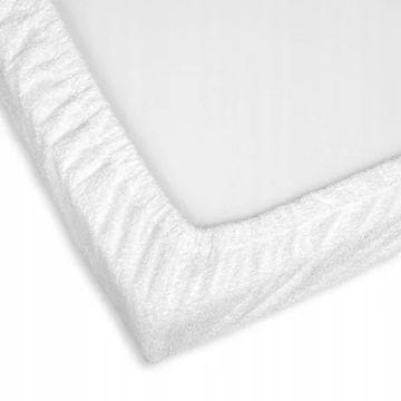 slomart Stretch plahta z elastiko SleepTim, 200x90 cm, bela