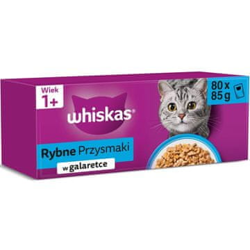 Whiskas WHISKAS Riba v Kocki - mokra hrana za mačke - 80x85g