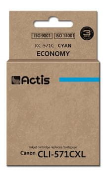 ACS Nadomestna kartuša Actis KC-571C za Canon, cian (12 ml)