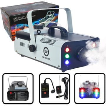 FM LIGHT4ME FM 1500 LED stroj za dim 1500W z RGB LED, brezžični daljinec