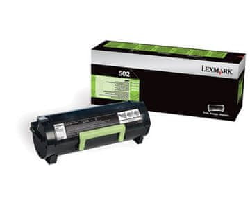 LEX Lexmark 502 toner, original, črn, 1500 strani