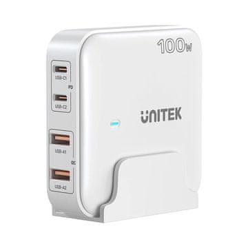 slomart UTK P1229AWH01-EU omrežni polnilnik GaN, 100W, 2x USB-C, 2x USB-A