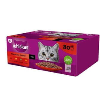Whiskas Whiskas Classic Meals in sauce - mokra hrana za mačke, 80x85g