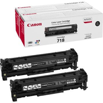 CAN Canon CRG-718 Bk VP toner kartuša, 2 kosa, original črna