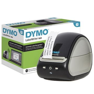Dymo DYMO LabelWriter 550 Tiskalnik nalepk, direktno termično tiskanje, samodejno prepoznavanje nalepk, siva/črna