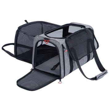 Zolux ZOLUX Nomad L torba za prenašanje psov in mačk, 48x30.8x30.5 cm, siva/črna