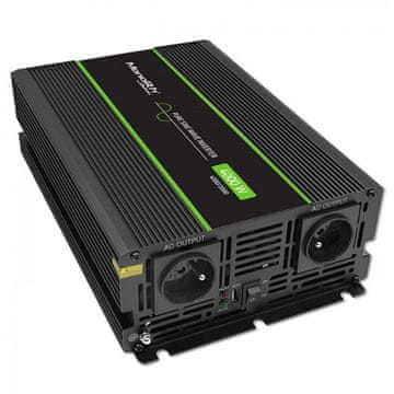 Qoltec Qoltec Monolith Auto 4000 W napajalni pretvornik, črn