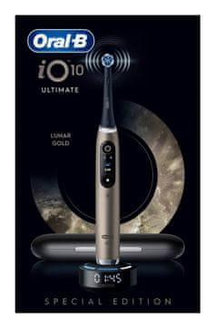 BRA Oral-B iO Series 10 Gold Special Edition električna zobna ščetka, črna