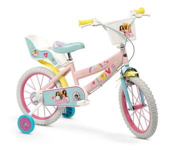 Bicycle Otroško kolo Toimsa Barbie 16" - roza, s stranskimi koleščki